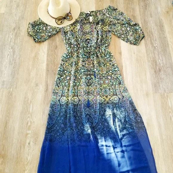 Victoria's Secret Vintage Sheer Paisley Ombre Swim Cover-up Dress